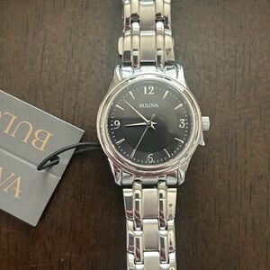 Bulova Classic Silver and Black Timepiece